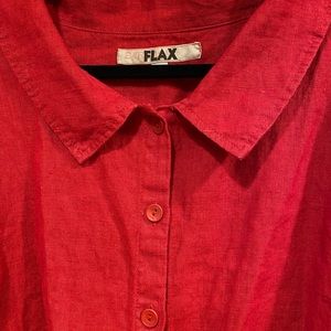 Red Flax jacket.  100% linen